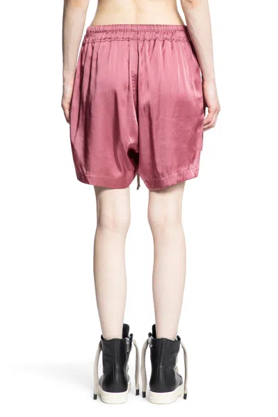 Rick Owens Woman Pink Shorts In Pink