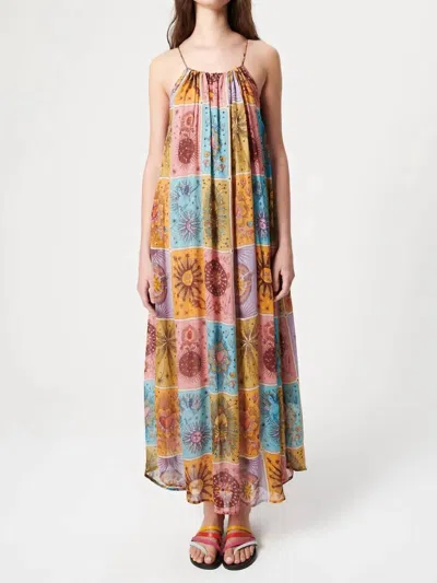 Chufy Rain Maxi Dress In Sundance Coral In Multi