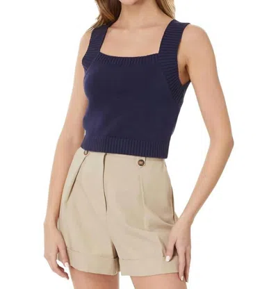 Lilla P Sweater Tank Top In Navy In Blue