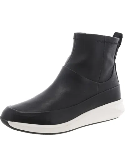 Unstructured By Clarks Un Rio Free Womens Leather Casual Ankle Boots In Black
