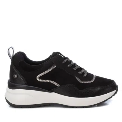 Xti Women's Suede Metallic Sneakers In Black In Black