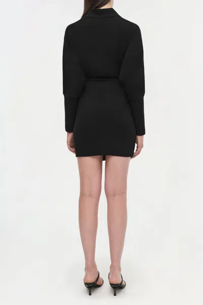 Simkhai Harvey Long Sleeve Mini Dress In Black