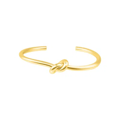 Adornia 14k Plated Knot Cuff Bracelet In Gold