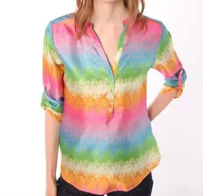 Vilagallo Francina Silk Blouse In Multicolor In Multi
