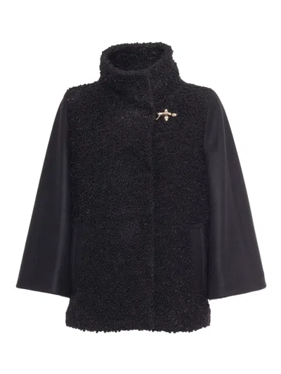 Fay 3-hook Wool Jacket In Black