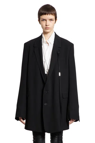 Ann Demeulemeester Woman Black Blazers In Black