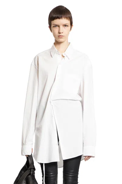 Ann Demeulemeester Woman White Shirts In White