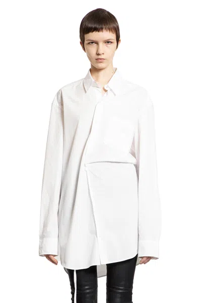 Ann Demeulemeester Woman White Shirts In White