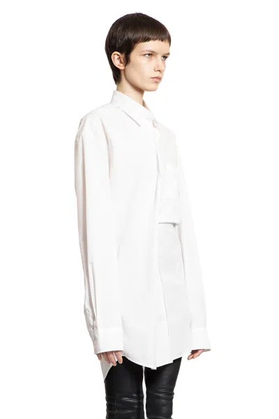 Ann Demeulemeester Woman White Shirts In White
