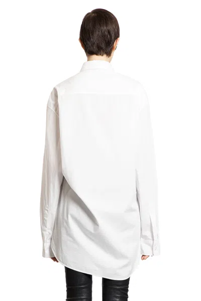 Ann Demeulemeester Woman White Shirts In White