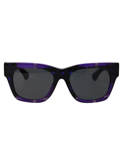 Burberry Squared Sunglasses 0 Be4424 411387 In 411387 Check Violet