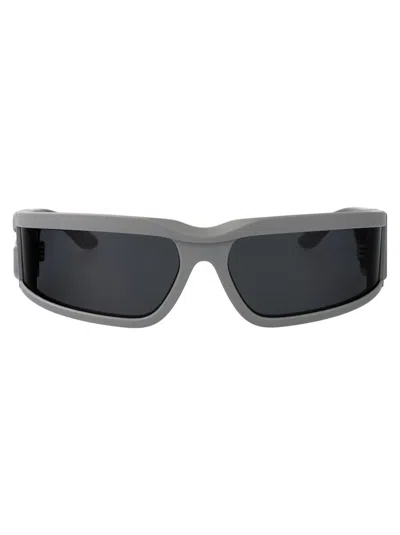 Dolce & Gabbana Dg-embossed Sunglasses In 303287 Rubberized Grey