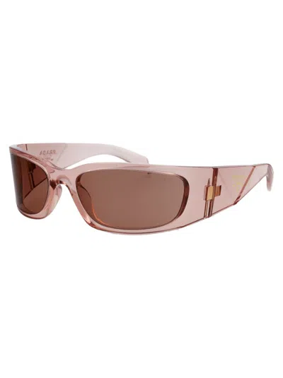 Prada Women's Acetate Sunglasses In 19q10d Transparent Peach