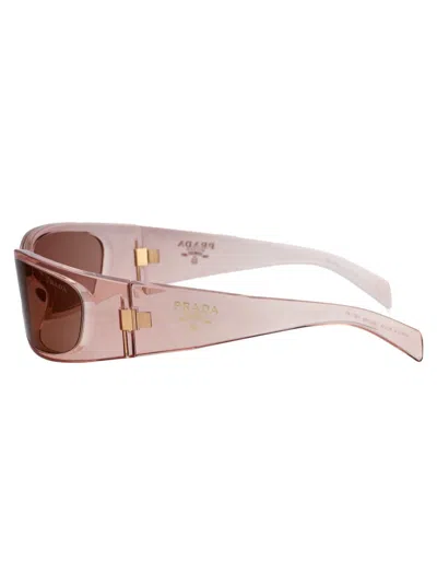 Prada Women's Acetate Sunglasses In 19q10d Transparent Peach