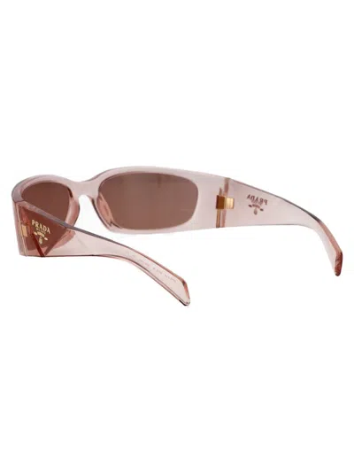Prada Women's Acetate Sunglasses In 19q10d Transparent Peach