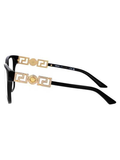 Versace Havana Acetate Glasses In Black