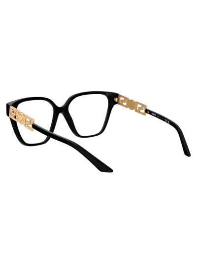 Versace Havana Acetate Glasses In Black