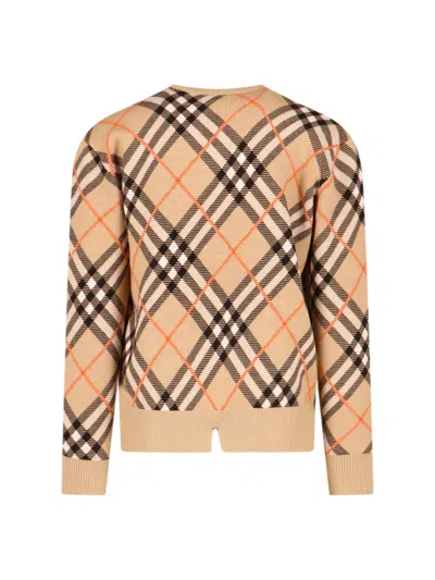 Burberry Ered Wool And Mohair Pullover Sweater In Beige