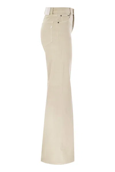 Dondup Amber - Wide-leg Jeans In Beige