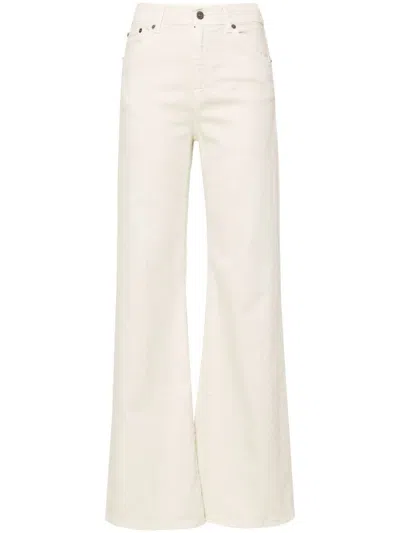 Dondup Amber - Wide-leg Jeans In Beige
