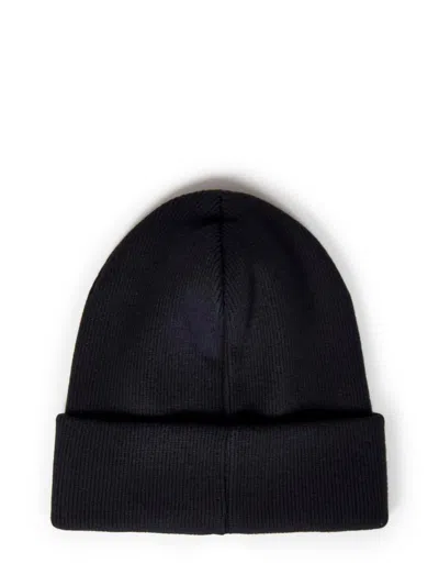 Dsquared2 Knit Folded Cuff Wool Beanie In Black