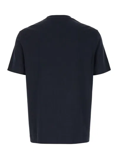 Emporio Armani Crew Neck Logo T-shirt In Blue