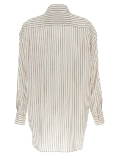 Etro Multicolor Logo Embroidery Striped Shirt In Multicolor