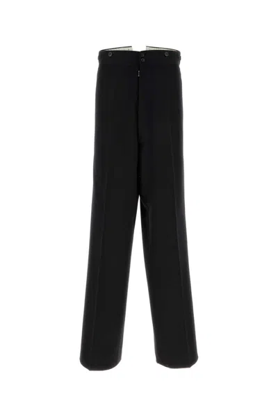 Maison Margiela Strap Wool Pants In Black