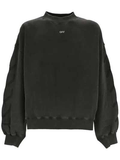 Off-white Off White St. Matthew Crewneck Sweatshirt With Arrow In Black