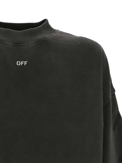 Off-white Off White St. Matthew Crewneck Sweatshirt With Arrow In Black