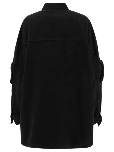 Shop Attico The  Fern Denim Jacket In Black
