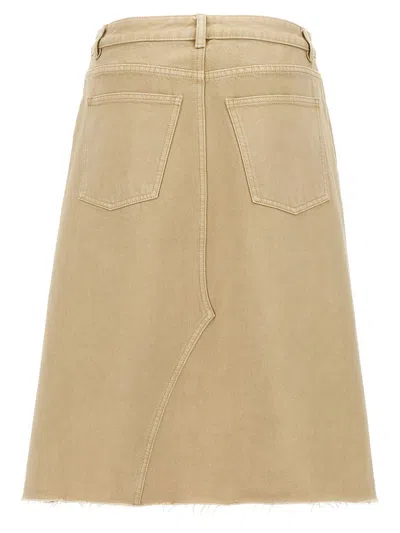 Tory Burch Beige Deconstructed Midi Skirt In Beige