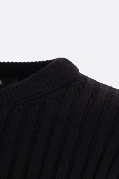 Versace Maglia Girocollo Buckle Look Sfilata In Black