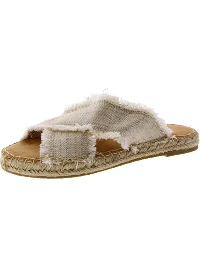 Minnetonka Pepper Womens Slip-on Fringe Slide Sandals In Multi
