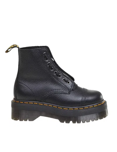 Shop Dr. Martens' Dr. Martens Amphibian In Nappa Leather In Black