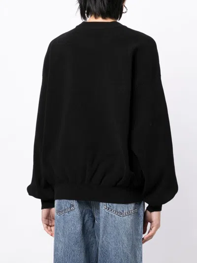 Alexander Wang Black Stretch Polyester Blend Sweater In 001 Black