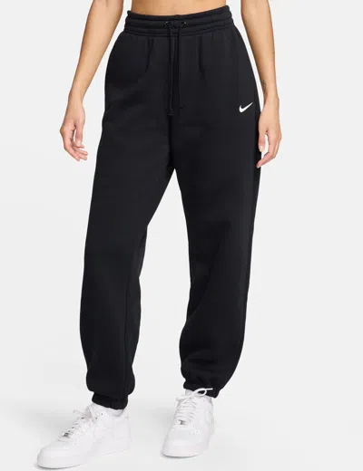 Nike Sportswear Phoenix High Waist Wide Leg Sweatpants In Black