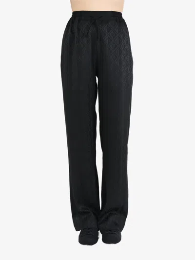 Marine Serre Moon-print Flared Trousers In Bk99 Black