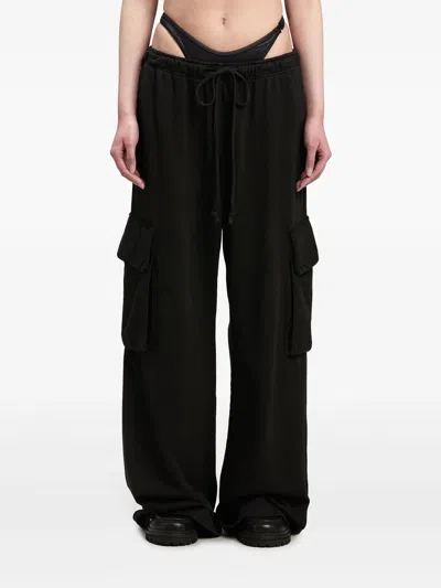 Palm Angels Black Cotton Joggers In 1010 Black Blac