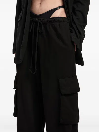 Palm Angels Black Cotton Joggers In 1010 Black Blac