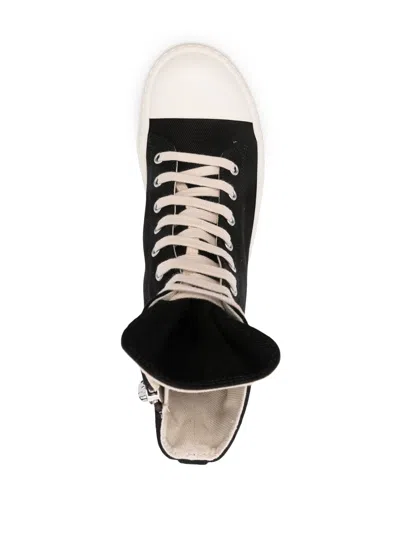 Rick Owens Drkshdw Black Porterville Double Bumper Sneaks Sneakers In 9811 Black/pearl/milk/milk