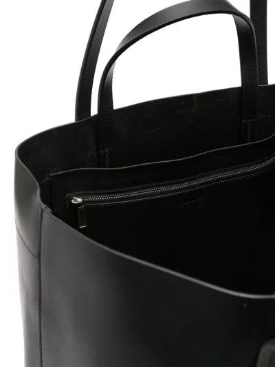 Shop Rick Owens Groppone Cow Leather Shopper Bag In 09 Black