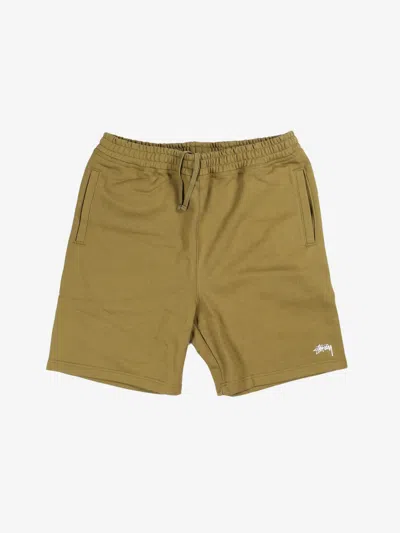 Shop Stussy Men Stock Logo Short In Olive