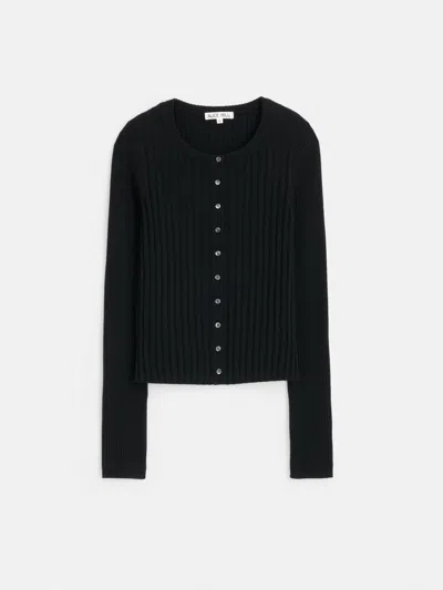 Alex Mill Kb Ribbed Cardigan In Black
