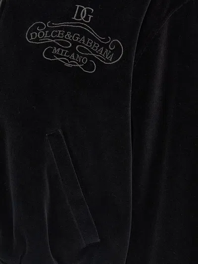 Dolce & Gabbana Logo Embroidery Chenille Hoodie