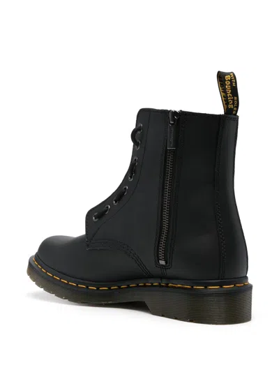 Dr. Martens' Dr. Martens 1460 Pascal Frnt Zip Black Nappa Shoes