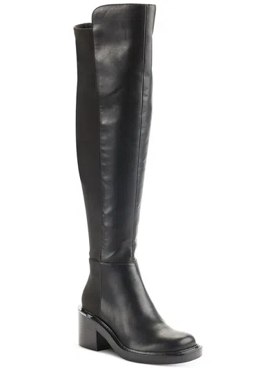 Dkny Dina Otk Boot Womens Faux Leather Pull On Over-the-knee Boots In Black