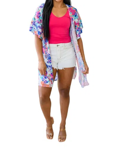 Heimish Usa Forgotten Dreams Kimono In Floral In Purple