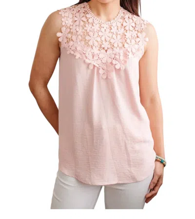 Hailey & Co Spring Has Sprung Top In Peach In Pink