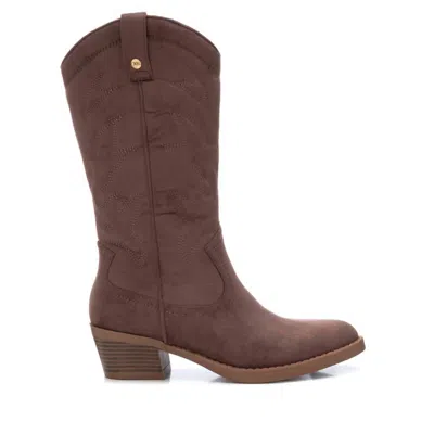 Xti Women's Italian Western Boots In Beige In Grey